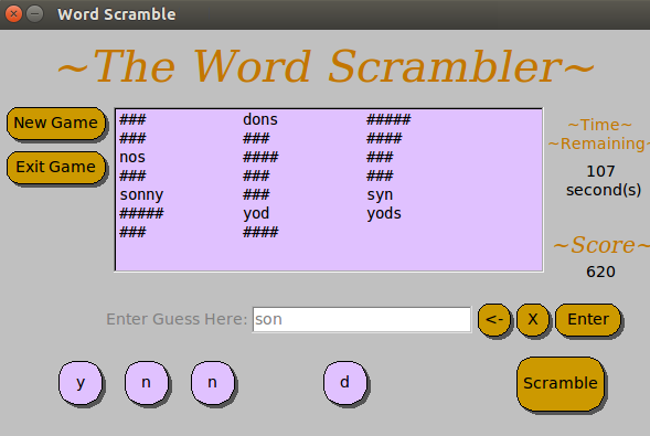 Word Scramble 3